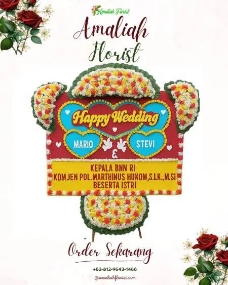 Papan Bunga Pernikahan Puri